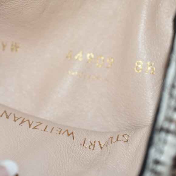 $600 stuart weitzman atomic west CALF HAIR bootie leopard pointy 8.5 (MF26) - Picture 8 of 9